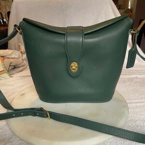 Coach Green Leather Nottingham 9948 Bag